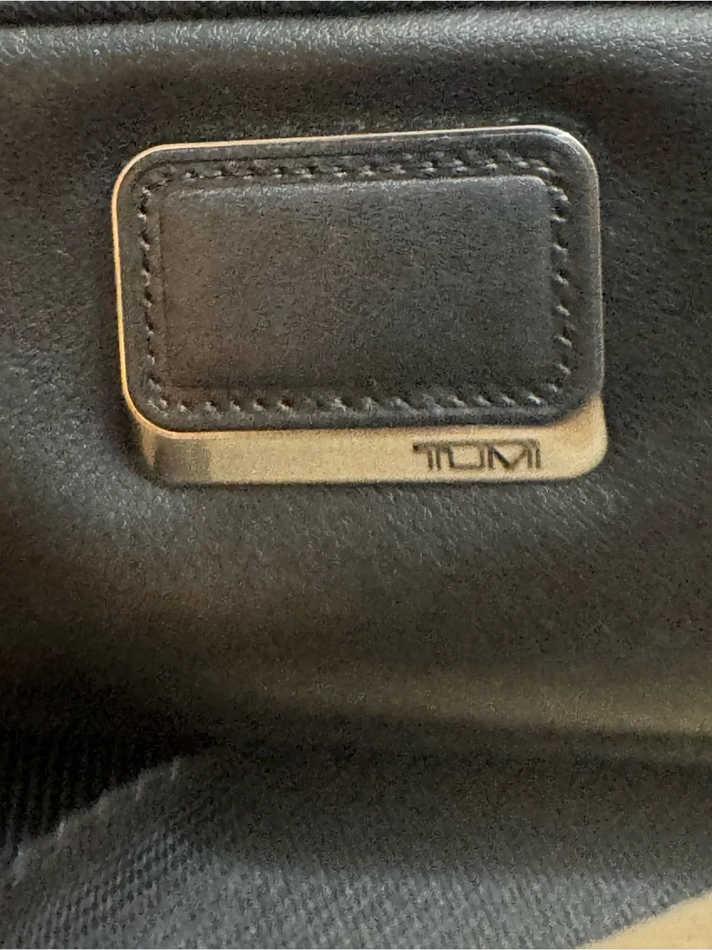 Tumi Black Nylon Crossbody Belt Bag with Silver Hardware